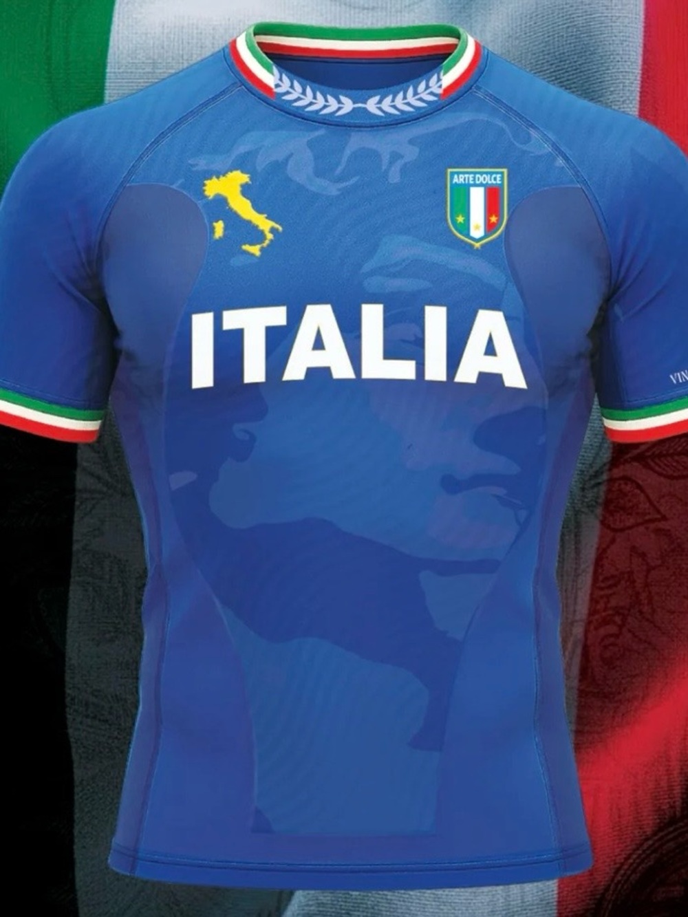 ITALIA Blue Men's Rashguard BJJ